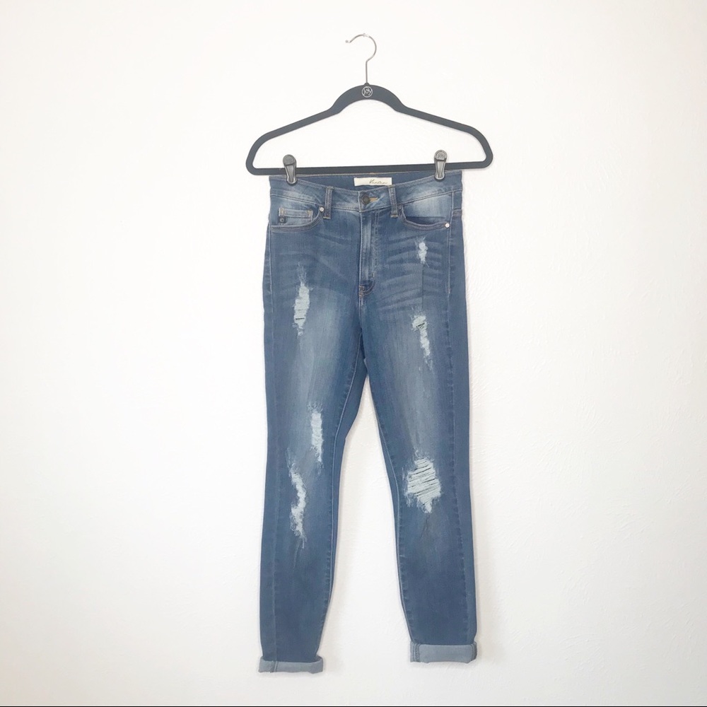 Kancan | High Waist Distressed Skinny Jeans